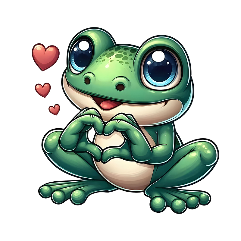 A cute cartoon frog Iron on Tr - Iron On Patch reseña y precio