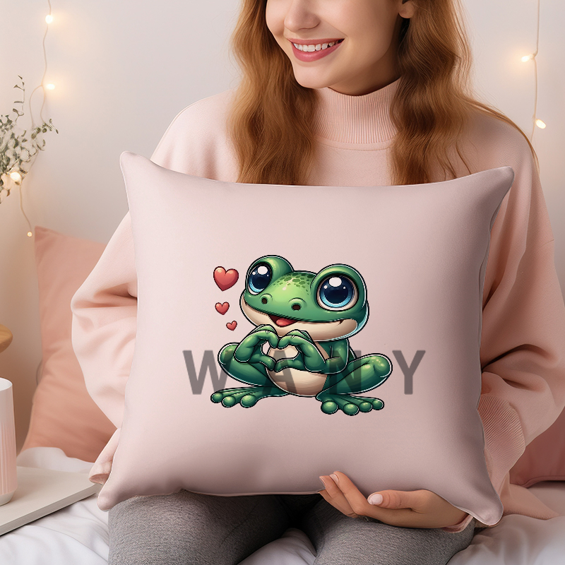 A cute cartoon frog Iron on Tr - Iron On Patch reseña y precio
