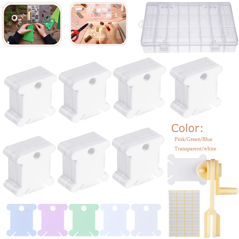 1/50/100/500pc Plastic Cross S - Bobbin Organizer Box reseña y precio