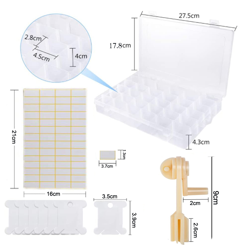 1/50/100/500pc Plastic Cross S - Bobbin Organizer Box reseña y precio