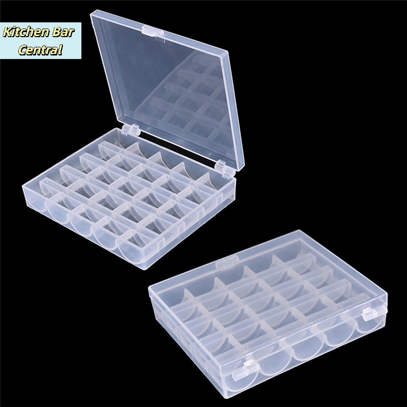 【25 Spools Empty Bobbins Sewin - Bobbin Organizer Box reseña y precio