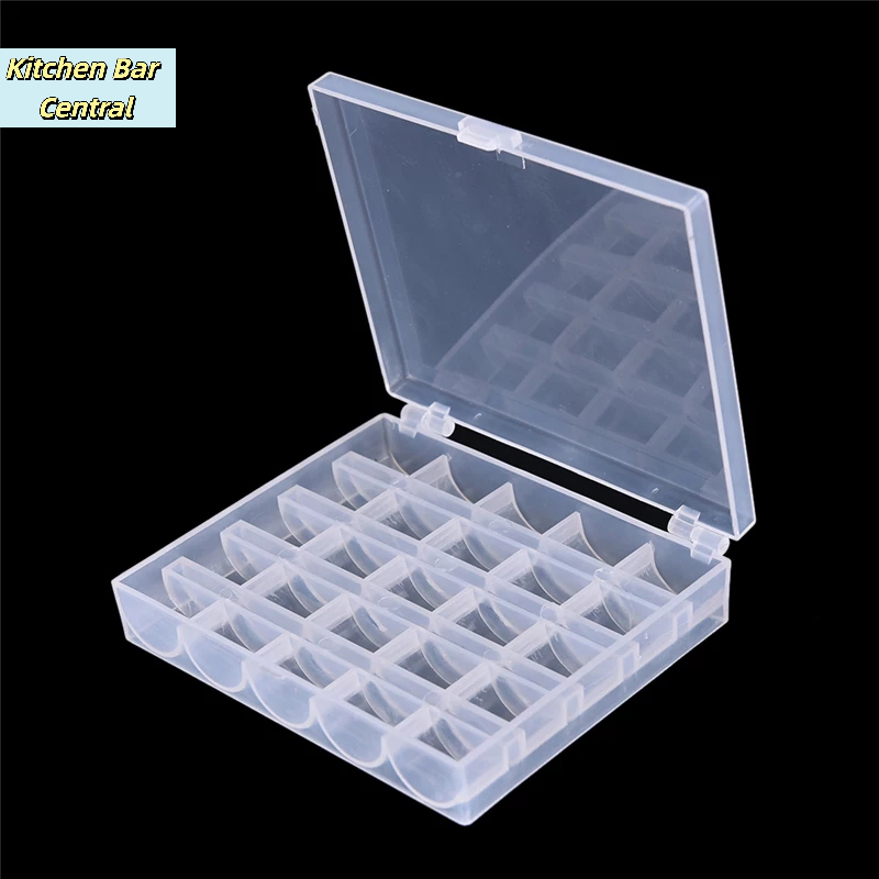 【25 Spools Empty Bobbins Sewin - Bobbin Organizer Box reseña y precio