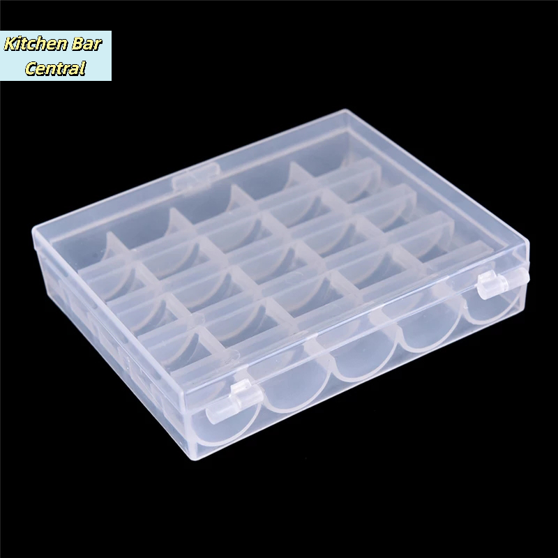 【25 Spools Empty Bobbins Sewin - Bobbin Organizer Box reseña y precio