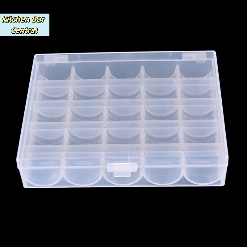 【25 Spools Empty Bobbins Sewin - Bobbin Organizer Box reseña y precio