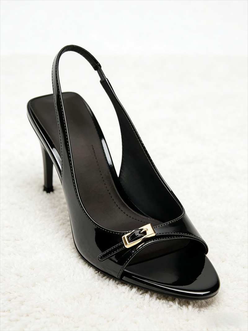 Sexy Black Patent Leather High - Elastic Waistband Roll reseña y precio
