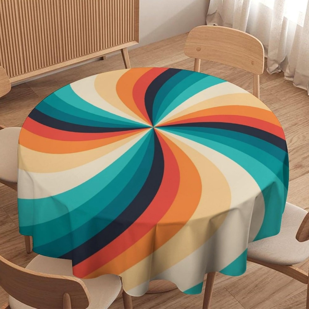 Vintage Groovy Swirl Round Tab - Century Textile & Sewing Supply Avenue C North Saskatoon Sk reseña y precio