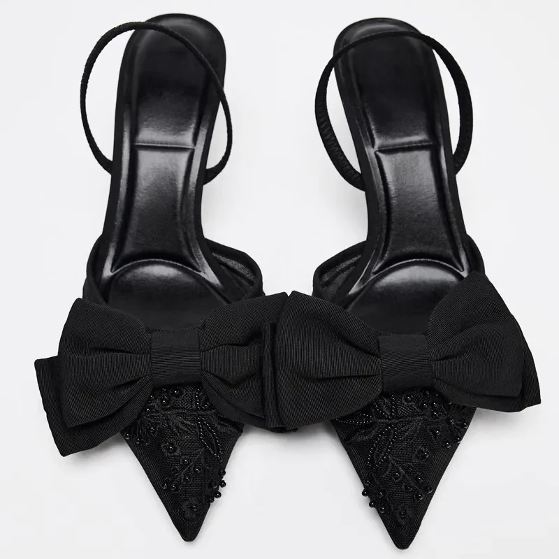 Black Mesh String Beads Heeled - Elastic Waistband Roll reseña y precio