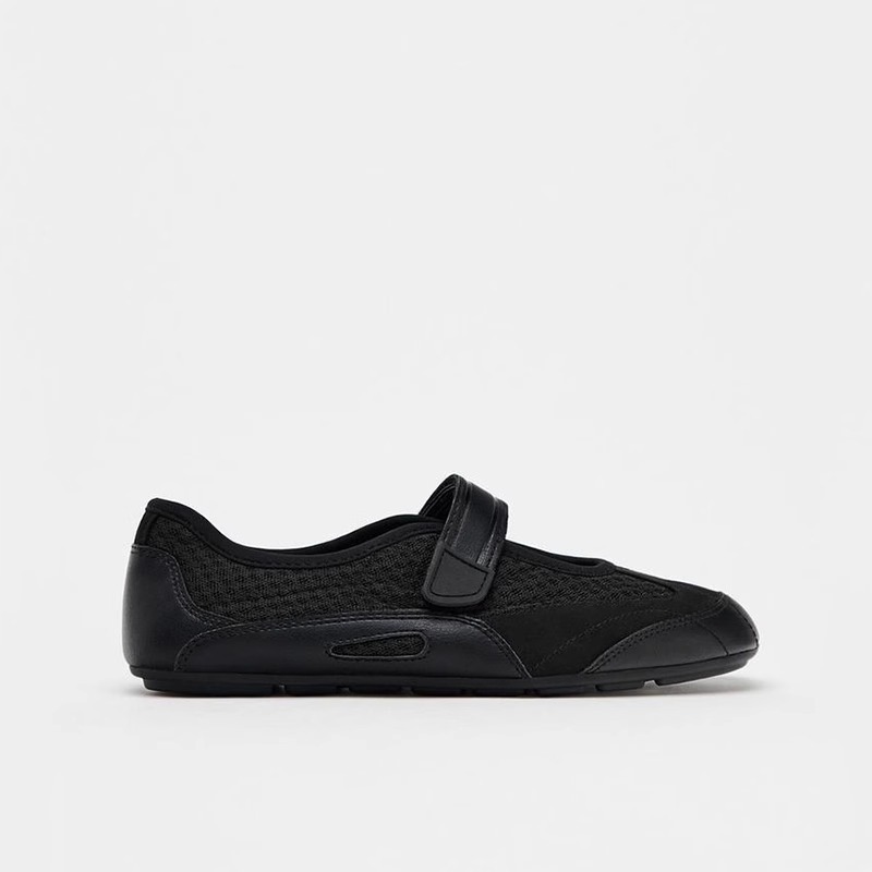 Women's Black Mesh Mary Jane F - Velcro Sew On reseña y precio