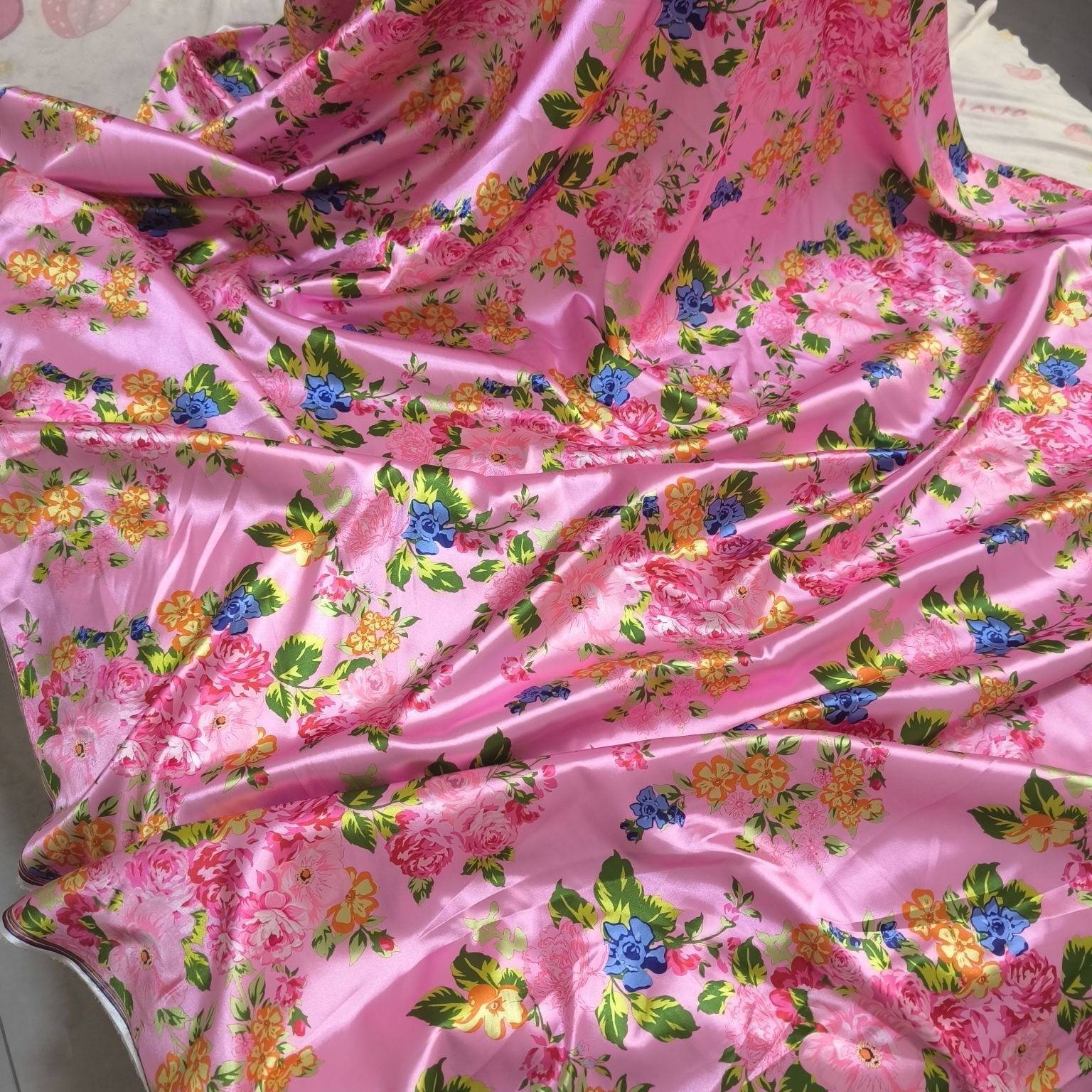 Satin Fabric Cloth without Ove - Sewing Textiles reseña y precio