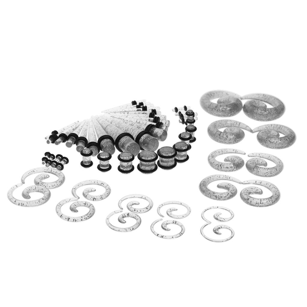 54pcs Acrylic Ear Plug Taper K - Seam Gauge Metal reseña y precio