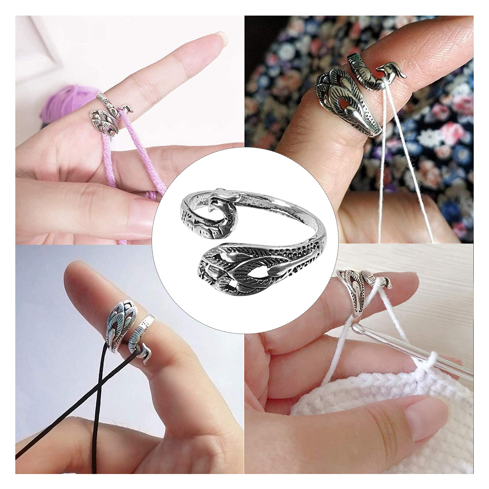 6Pcs Metal Knitting Loop Ring  - Sewing Knit reseña y precio