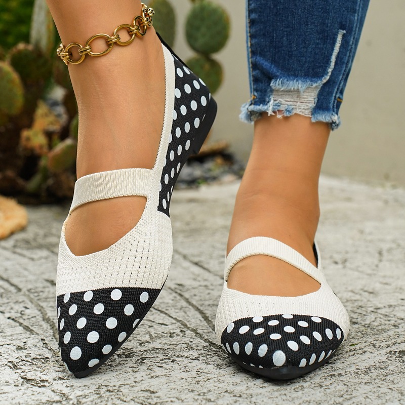 Women's Pointed-toe Polka Dot  - Sewing Knit reseña y precio